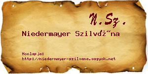 Niedermayer Szilvána névjegykártya